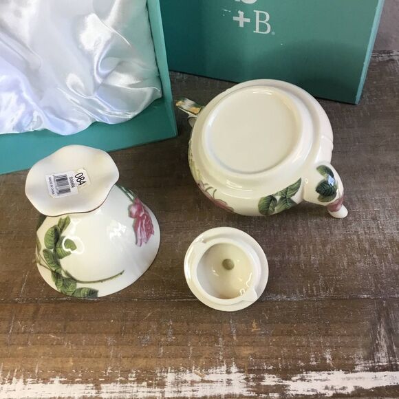 Burton and Burton Romantic Rose Cottagecore Regencycore Tea Pot Cup Saucer Set - Picture 8 of 10